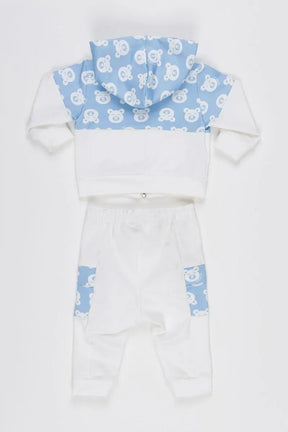 Conjunto Abrigo para Bebê de Moletinho com Estampa de Urso