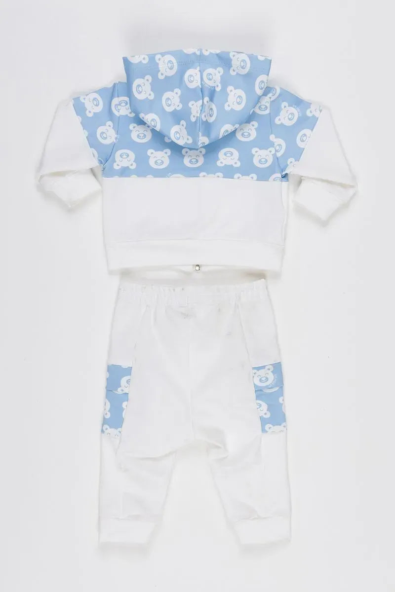 Conjunto Abrigo para Bebê de Moletinho com Estampa de Urso